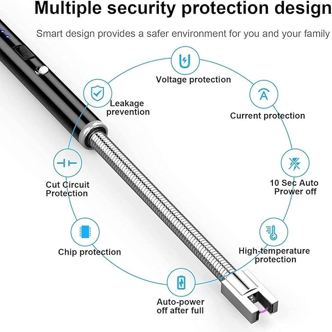 Electric Arc Lighter, Plasma Lighter Flameless Windproof USB Rechargeable for BBQ Gas Stove Candle Fireworks Assorted Colors