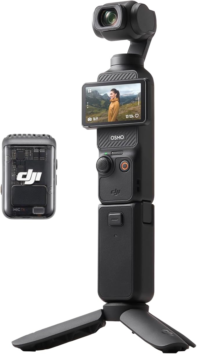 DJI Osmo Pocket 3 Creator Combo, Vlogging Camera with 1'' CMOS & 4K/120fps Video, 3-Axis Stabilization